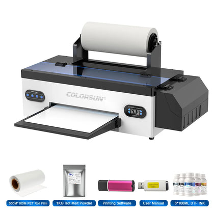 Colorsun A3+R1390 DTF Printer T-shirt Transfer Printing Machine Impresora a3 dtf Printers For T-Shirt Hoodies Bags Sweatshirt