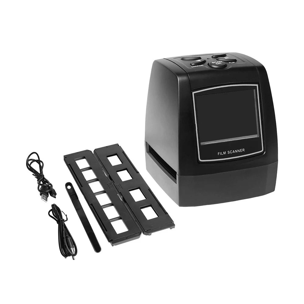 Scanner portable de films négatifs, convertisseur de diapositives 35/135 mm, visionneuse d'images numériques avec écran LCD 2,4 pouces et logiciel de retouche intégré