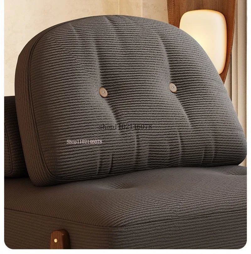 Nordic Home Lazy Sofa Small Apartment Fabric Sofas Living Room Tofu Block Module Combination Sofa Bed Dual-purpose Cream Tatami