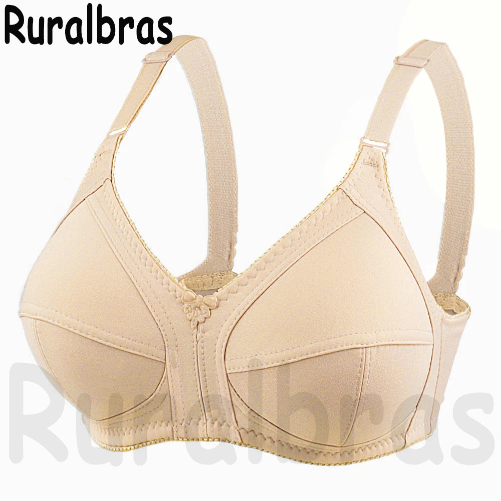 Ruralbras Sexy Women's Bras Wireless Full Coverage D/E/F for Plus Size Non Padded Comfort Soft Bra Minimizer Top Female Lingerie