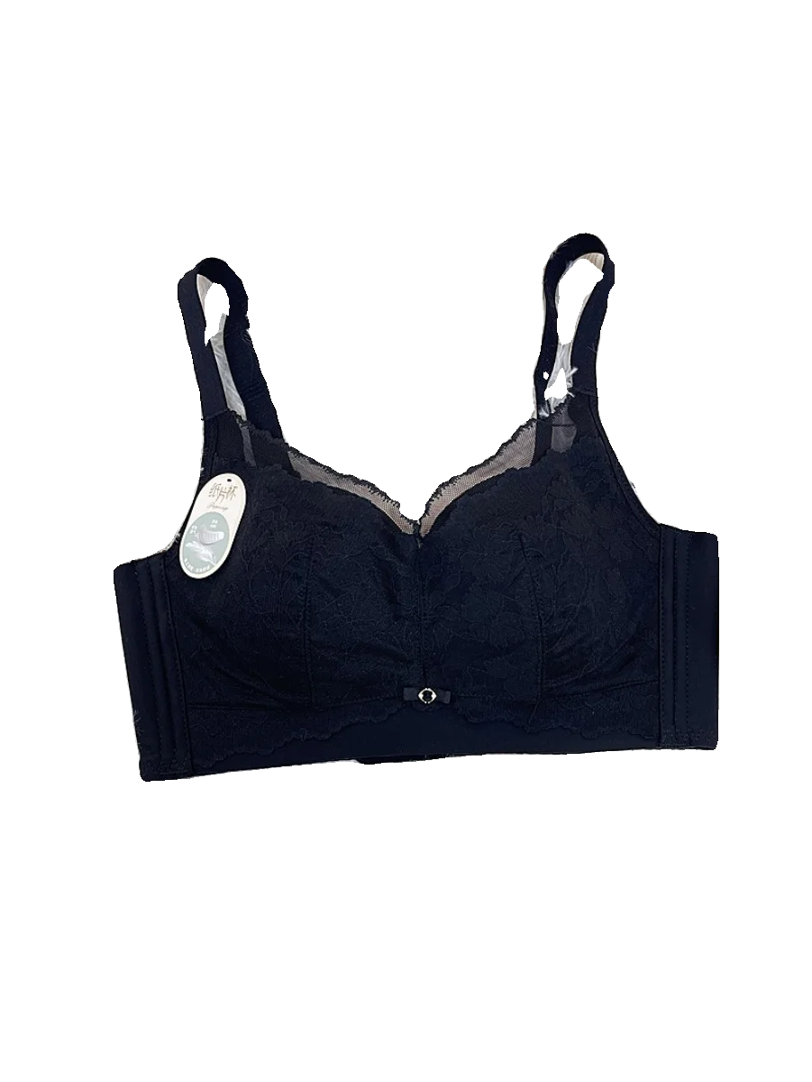 Victoria Style Lace Bra Large Chest Minimizer Ultra Thin Cup Wireless Comfort Push Up Sexy Lingerie Seamless No Underwire MOYISU