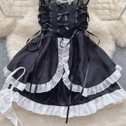 Kawaii Maid Oufit See Through Anime Cosplay Lingerie Cute Cat Women Lolita Sexy Bunny Halloween Costumes Lace PrincessDress New