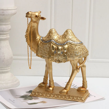 Classic Light Luxury Art Camel Statue: Indoor Decorative Item for Christmas, Halloween, Hanukkah, Thanksgiving, Valentine'S Day