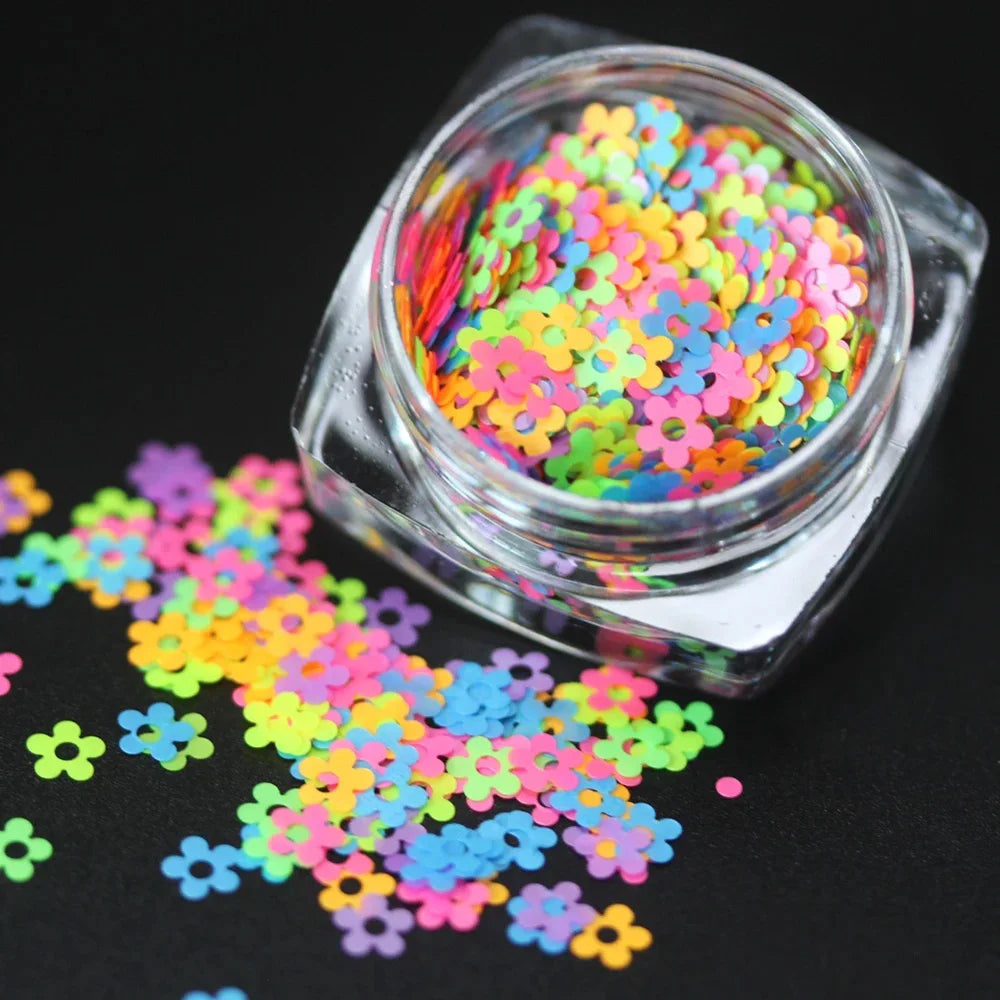 Neon Stars Hearts Moon Puzzle Chunky Loose Glitter Perfect for Nail Art Halloween Makeup Raves Festivals Resin Tumblers Cosmetic