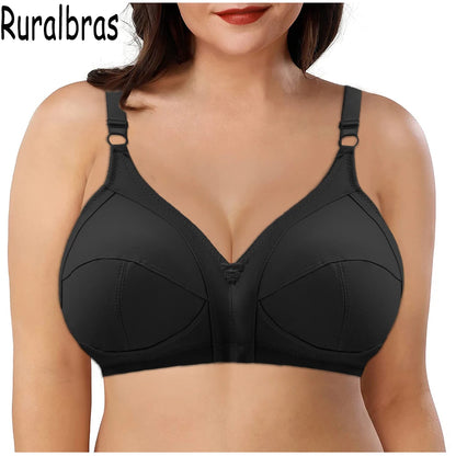 Ruralbras Sexy Women's Bras Wireless Full Coverage D/E/F for Plus Size Non Padded Comfort Soft Bra Minimizer Top Female Lingerie