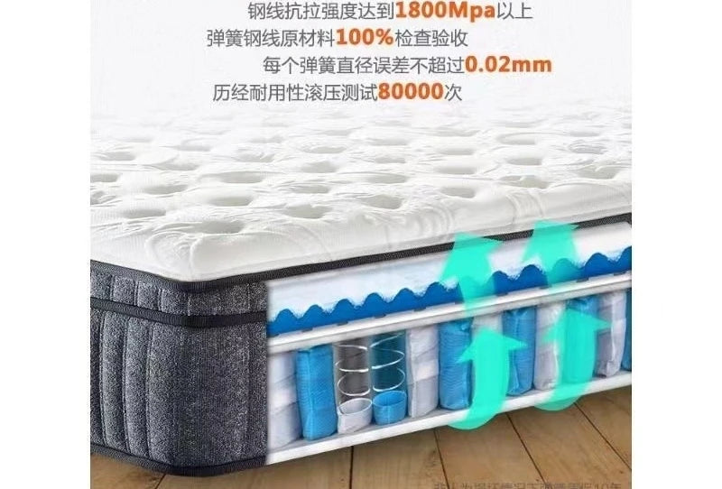 Natural latex independent spring 30cm mattress mute Simmons mattress super soft thickened