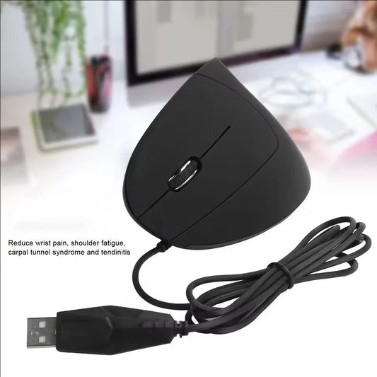 Ergonomic Vertical Wired Mouse Rechargeable Optical USB Computer Mice 1600DPI Gaming Healthy Mice