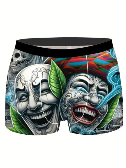 8Pcs Men's Boxer Briefs S-XXXL Soft Polyester Underwear Elastic Waistband Quick-Dry Breathable Lightweight Men Boxer Shorts