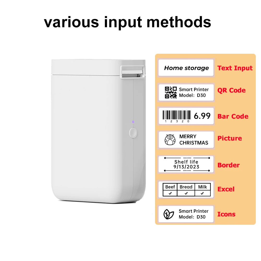 Niimbot D11 D110 D101 H1S Mini Thermal Printer Pocket Label Maker USB Bluetooth Label Stick Printer Inkless DIY Name Price Tag
