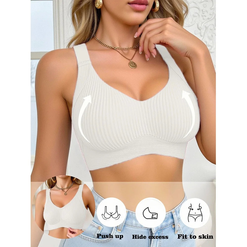 Bras for Women Full Cup Seamless Push up Female Underwear Adjustable Stretch Shoulder Straps Skin Friendly Bralette