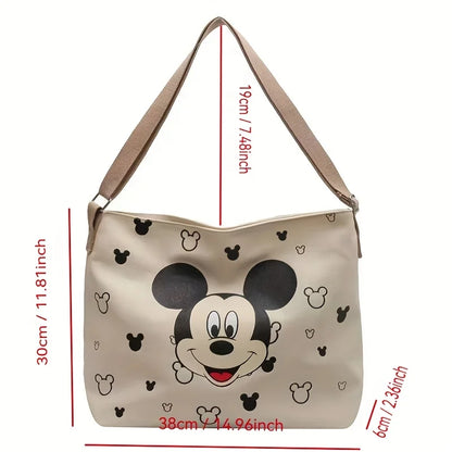 Cute Mickey Bag Ladies and Students with Tote Shoulder Handbag Large Capacity Academic Travel Beach Vacation Storage Gift Ideas