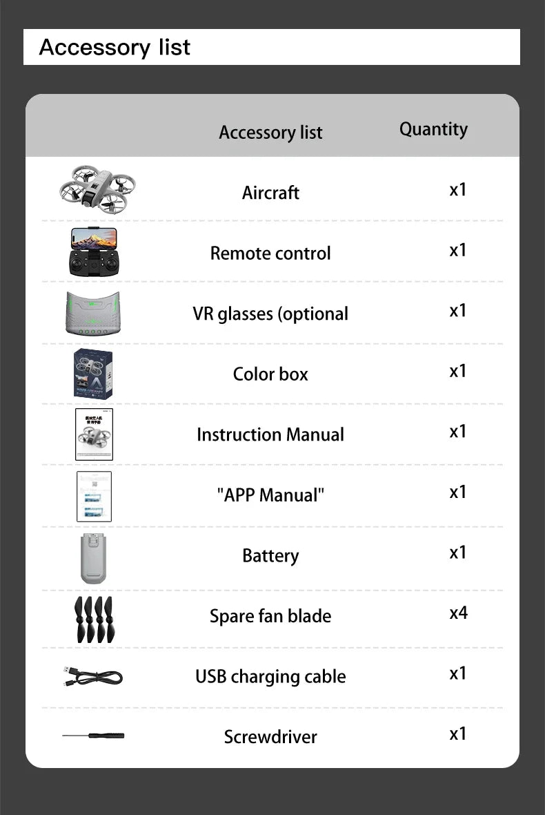 X228 Drone with VR Glasses 4K 2.4G WIFI Positioning Professional HD Aerial RC Plane HD Dual Camera Quadcopter Aerial Drones Toys