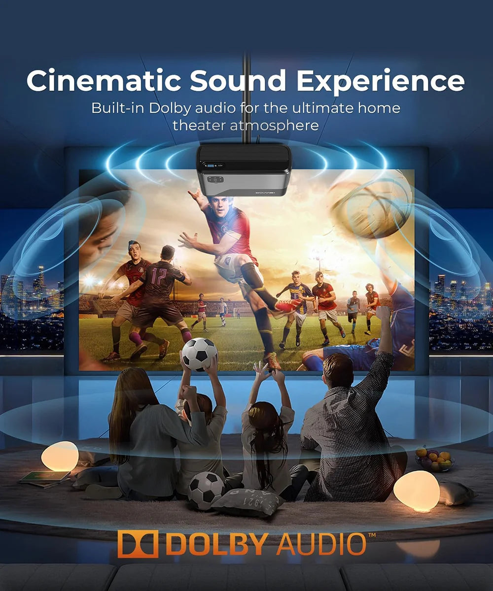 projector Portable 4K UHD HDR10 Home cinema Movie Google TV certified Gaming Outdoor MEMC Dust proof