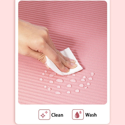 Tapis de yoga de 8 mm, adapté aux débutants, plus long et plus épais pour une meilleure stabilité lors des exercices, tapis de yoga antidérapant pour le fitness à domicile.