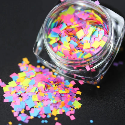 Neon Stars Hearts Moon Puzzle Chunky Loose Glitter Perfect for Nail Art Halloween Makeup Raves Festivals Resin Tumblers Cosmetic