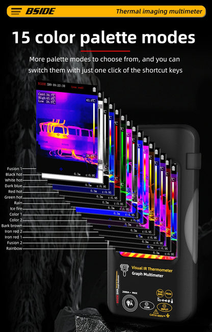 BSIDE SH7 320*320 Thermal Imager Camera 20000 Counts Touchscreen Digital Multimeter 2 in 1 IR Camera for Macro lens Repair PCB