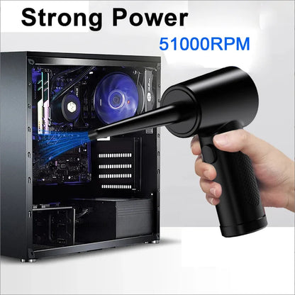 WirelessUSBRechargeable Air Duster - Powerful Compressed Air Blower，Applicable to Computers、Keyboard、Sofa and Car