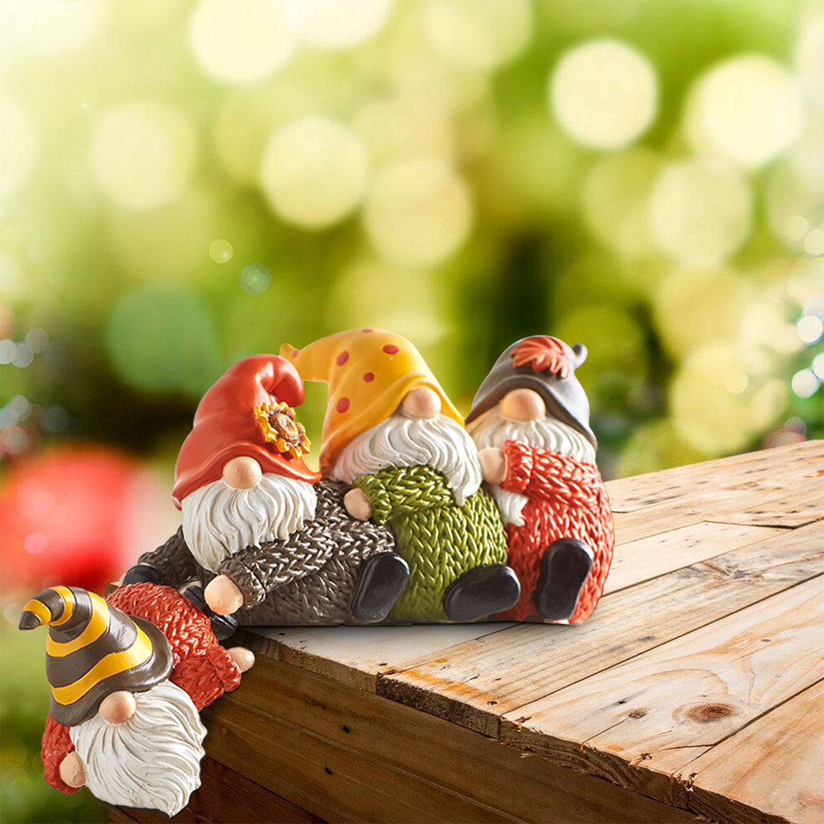 1pc Christmas Gnome Resin Ornament Desktop Decoration