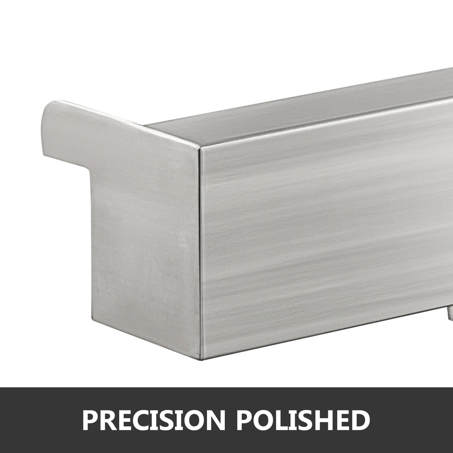 SucceBuy Waterfall Pool Fountain Stainless Steel Pipe Connector Spillway Garden Outdoor Pond Rectangular Swimming Pool Fountain