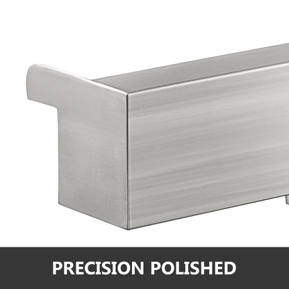 SucceBuy Waterfall Pool Fountain Stainless Steel Pipe Connector Spillway Garden Outdoor Pond Rectangular Swimming Pool Fountain